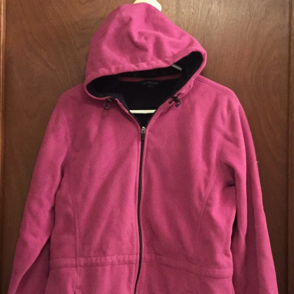 LANDS' END womens hoodie jacket size M 10-12